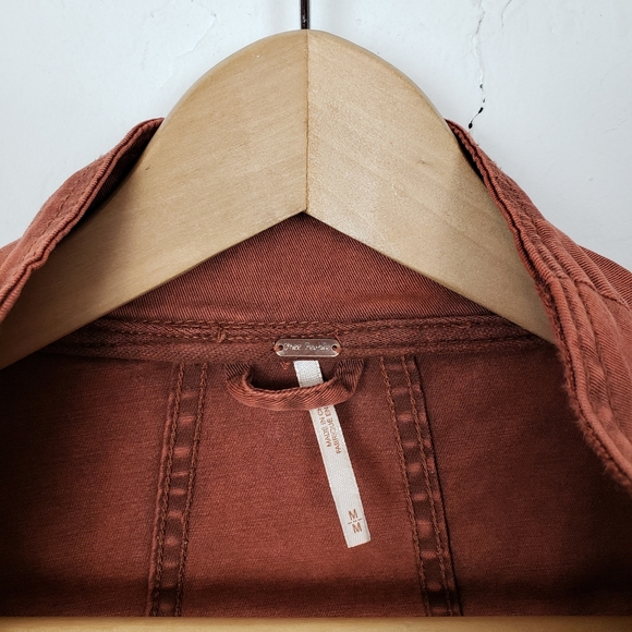 Free People Burnt Orange Rust Asymmetrical Moto M - Picture 6 of 8